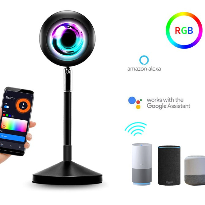 Voice-Control Smart Sunset Lamp for Aesthetic Spaces